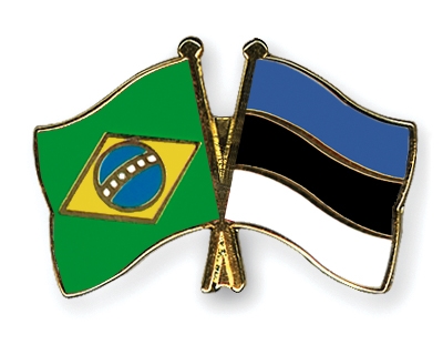 Fahnen Pins Brasilien Estland