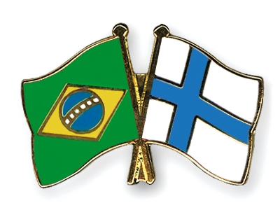Fahnen Pins Brasilien Finnland