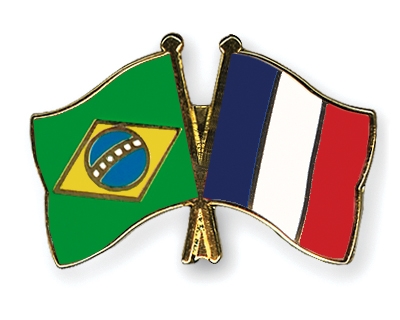 Fahnen Pins Brasilien Frankreich