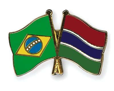 Fahnen Pins Brasilien Gambia