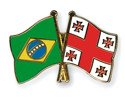Fahnen Pins Brasilien Georgien