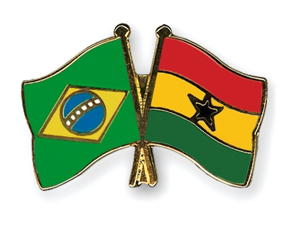 Fahnen Pins Brasilien Ghana