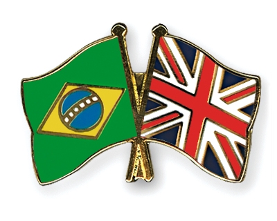 Fahnen Pins Brasilien Grossbritannien