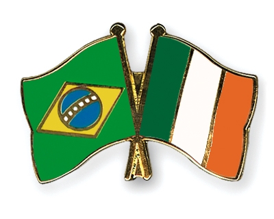 Fahnen Pins Brasilien Irland