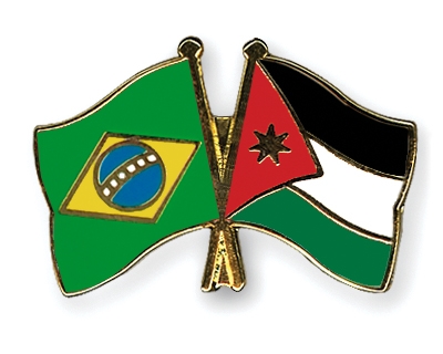 Fahnen Pins Brasilien Jordanien