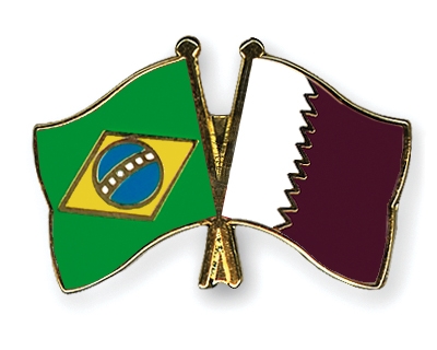 Fahnen Pins Brasilien Katar