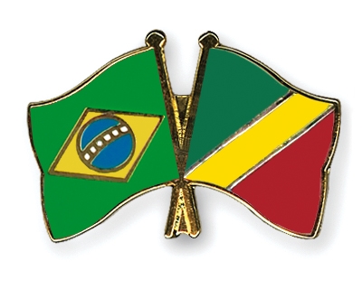 Fahnen Pins Brasilien Kongo-Republik