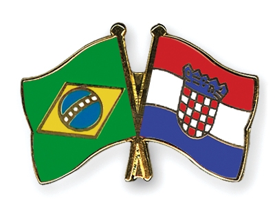 Fahnen Pins Brasilien Kroatien