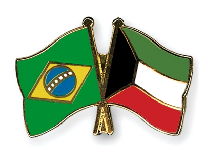 Fahnen Pins Brasilien Kuwait
