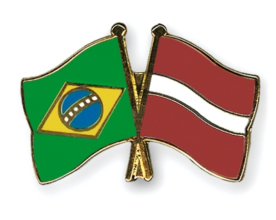 Fahnen Pins Brasilien Lettland