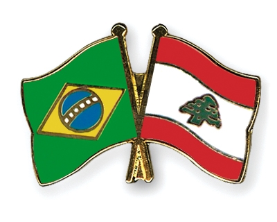 Fahnen Pins Brasilien Libanon