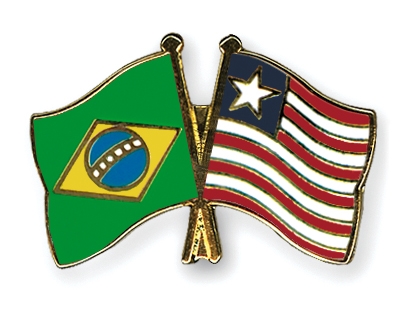 Fahnen Pins Brasilien Liberia