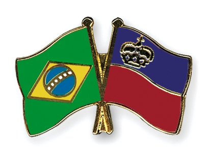 Fahnen Pins Brasilien Liechtenstein