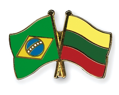 Fahnen Pins Brasilien Litauen