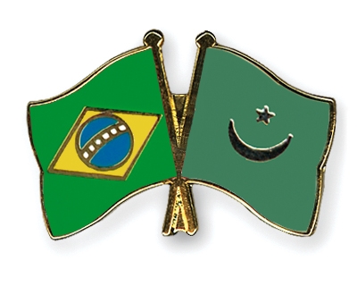 Fahnen Pins Brasilien Mauretanien