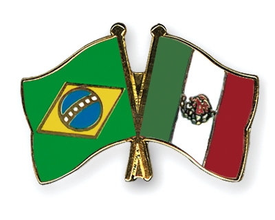 Fahnen Pins Brasilien Mexiko