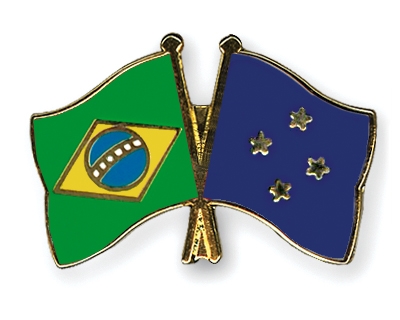Fahnen Pins Brasilien Mikronesien