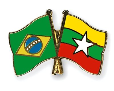 Fahnen Pins Brasilien Myanmar