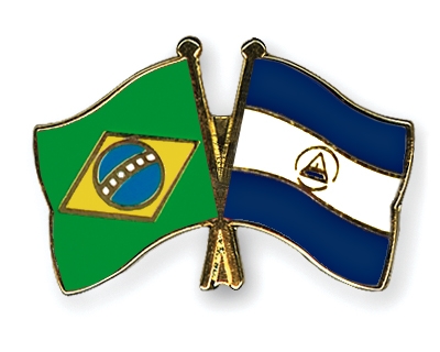 Fahnen Pins Brasilien Nicaragua