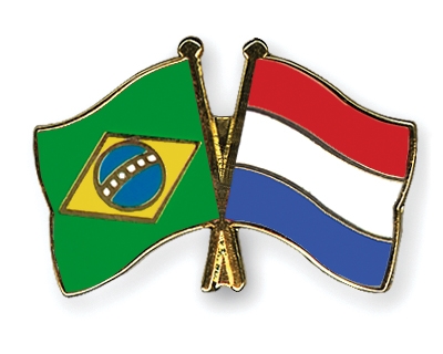 Fahnen Pins Brasilien Niederlande
