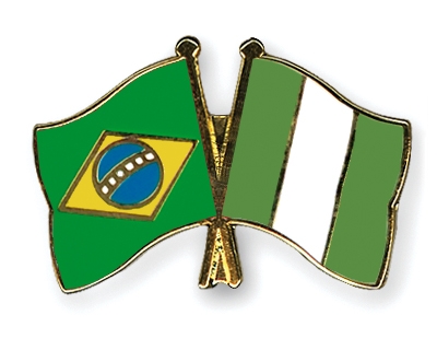 Fahnen Pins Brasilien Nigeria