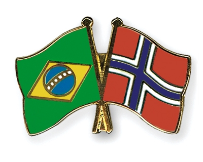 Fahnen Pins Brasilien Norwegen