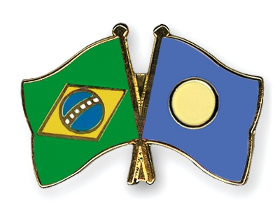 Fahnen Pins Brasilien Palau