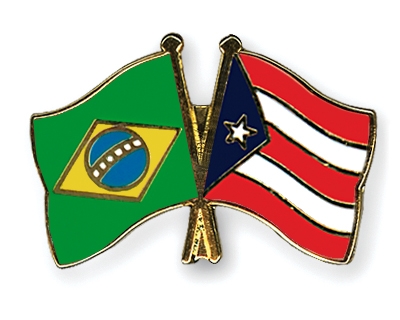 Fahnen Pins Brasilien Puerto-Rico