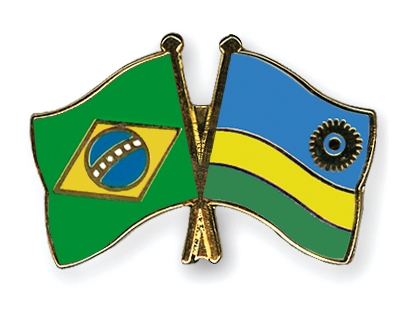 Fahnen Pins Brasilien Ruanda