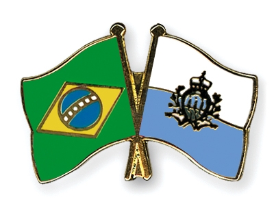 Fahnen Pins Brasilien San-Marino