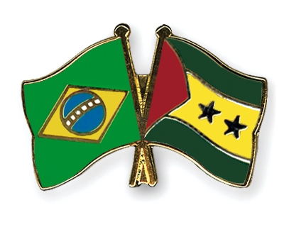 Fahnen Pins Brasilien Sao-Tome-und-Principe