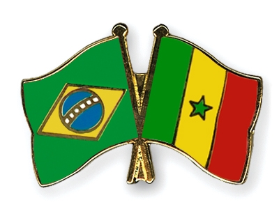Fahnen Pins Brasilien Senegal