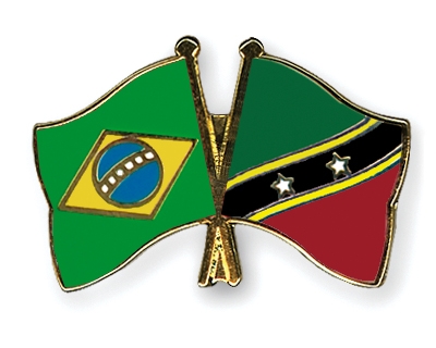 Fahnen Pins Brasilien St-Kitts-und-Nevis