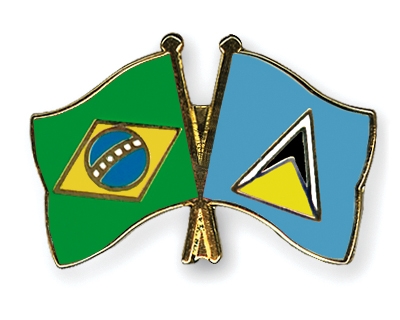 Fahnen Pins Brasilien St-Lucia