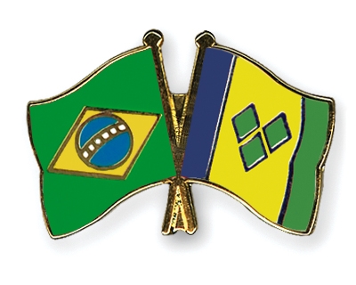 Fahnen Pins Brasilien St-Vincent-und-die-Grenadinen