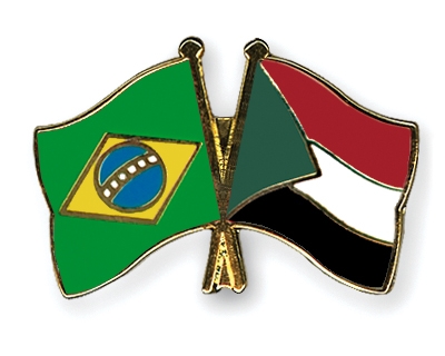 Fahnen Pins Brasilien Sudan