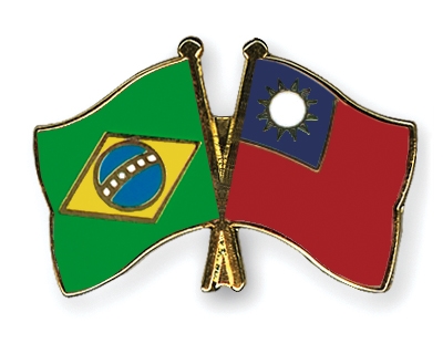 Fahnen Pins Brasilien Taiwan