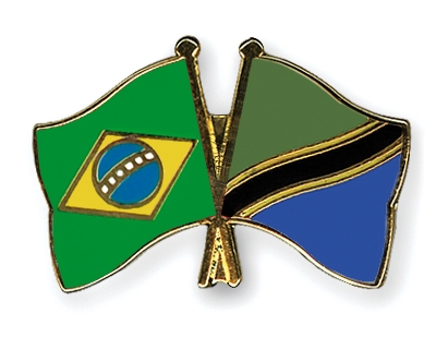 Fahnen Pins Brasilien Tansania