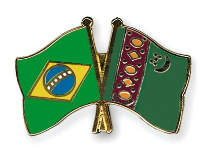 Fahnen Pins Brasilien Turkmenistan