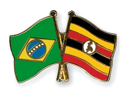 Fahnen Pins Brasilien Uganda