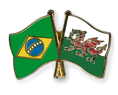 Fahnen Pins Brasilien Wales