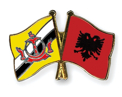 Fahnen Pins Brunei-Darussalam Albanien