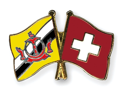 Fahnen Pins Brunei-Darussalam Schweiz
