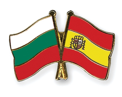 Fahnen Pins Bulgarien Spanien