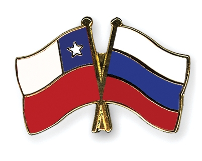 Fahnen Pins Chile Russland