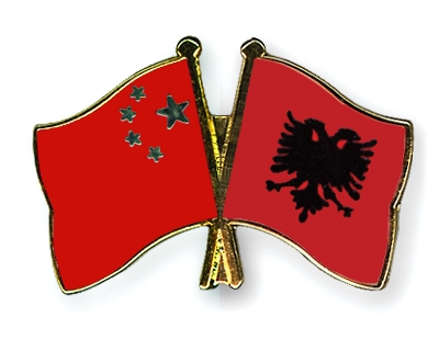 Fahnen Pins China Albanien