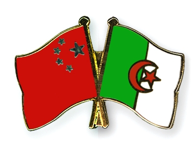 Fahnen Pins China Algerien