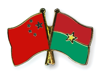 Fahnen Pins China Burkina-Faso