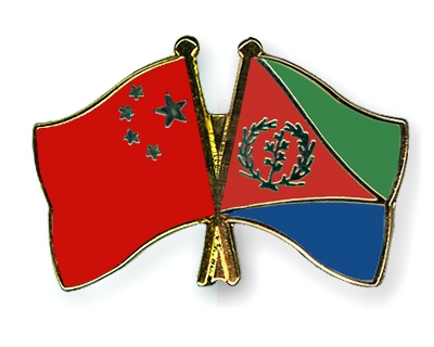 Fahnen Pins China Eritrea
