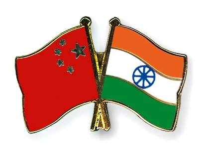 Fahnen Pins China Indien